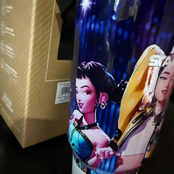 New K Pop Huntrix Special Stanley Purple and Yellow Flip Top Tumbler - Picture 3 of 7